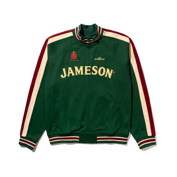 Awake x Jameson Streetwear Track Jacket Irish Whiskey Sports Sz M Soccer Pub - Picture 1 of 16